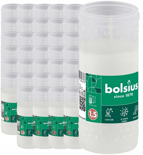Bolsius RP1,5 - celoročné parafínové vložky do lampiónov, súprava 35 kusov